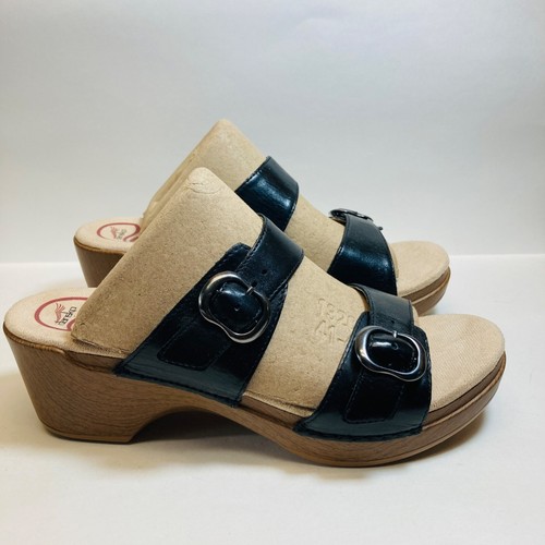 Dansko Sophie Full Grain Black Women’s 41 10.5 11 Style 9841 New w Box Sandals