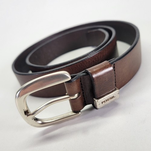 Fossil Leather Belt XL 36 Pebbled Brown Distressed BT2191200 - Picture 4 of 13