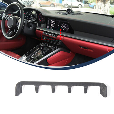 Matt Dry Carbon Car Warning Light Switch Frame Trim For Porsche 911 992 2019-24