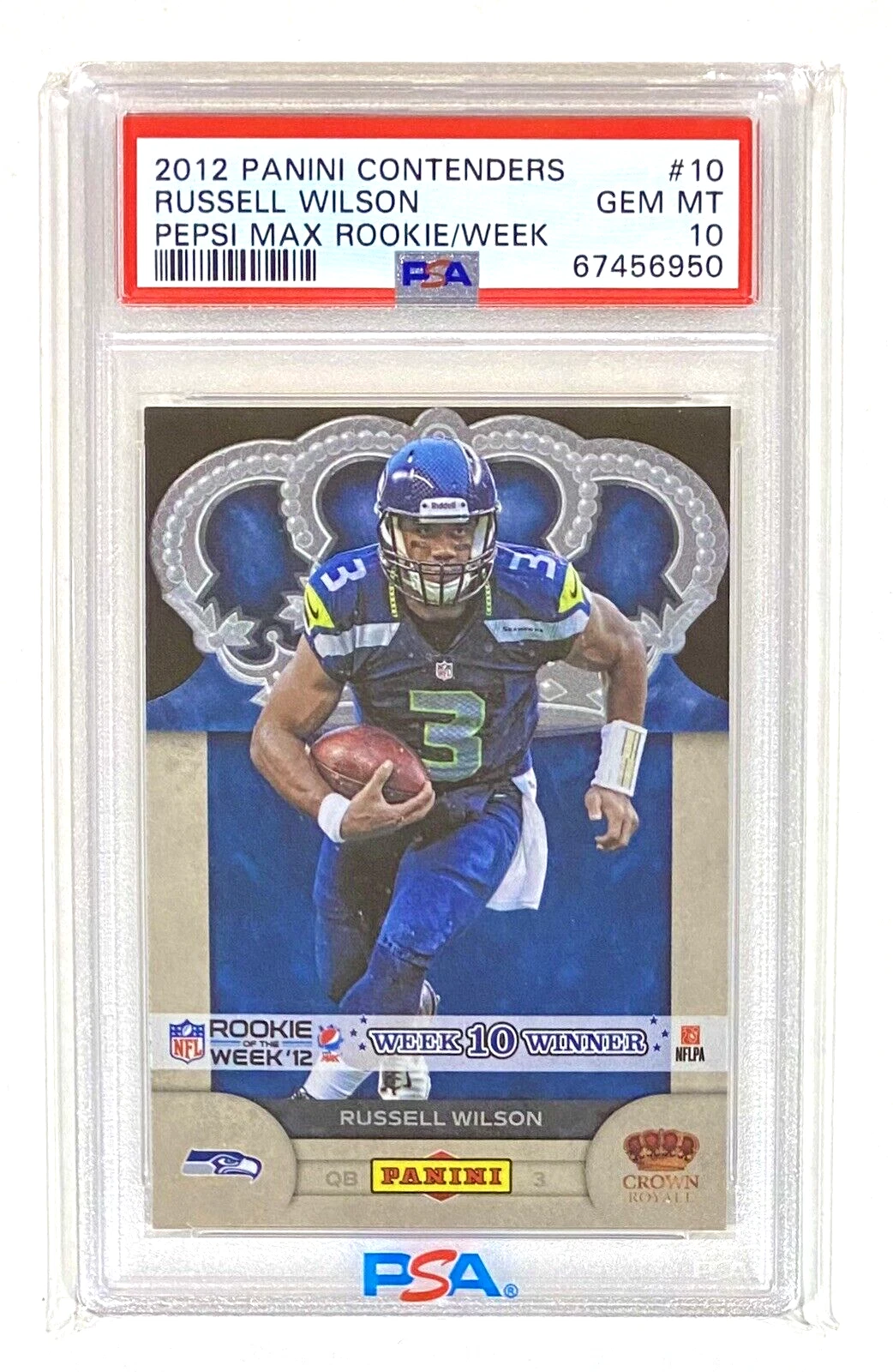Russell Wilson Panini Contenders Pepsi Max Rookie of the Week #10 Base