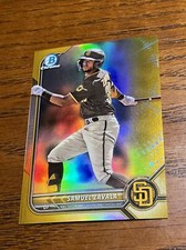 SAMUEL ZAVALA 2022 Bowman Draft GOLD REFRACTOR /50 Padres 🔥🔥🔥