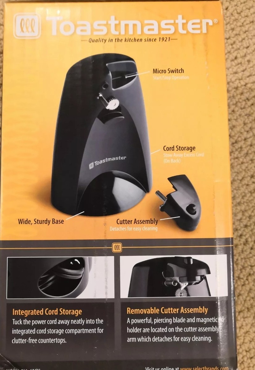 Toastmaster Electric Can Opener Black Tm-60cn for sale online | eBay
