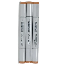 Copic Sketch E13 Light Suntan 3 Pk Markers with Medium Broad & Super Brush ends