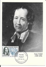FRANCE CARTE POSTALE PREMIER JOUR FDC 1961 PIERRE PUGET