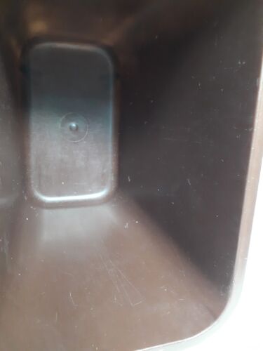 Vtg Max Klein Inc Brown Footed Waste Paper/Garbage Can Geometric Design MCM - Picture 9 of 16