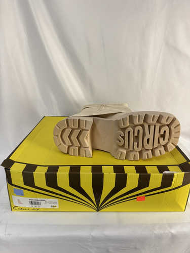 Cream Winter Rain Boots with Chunky Sole and Decorative Ankle - Picture 2 of 4