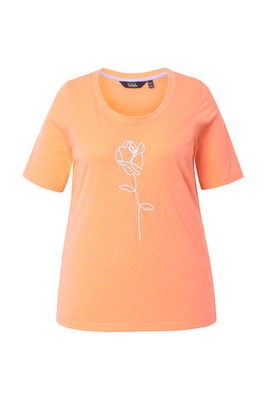 Ulla Popken Damen große Größen T Shirt Rosen Classic Rundhals Halbarm 836218