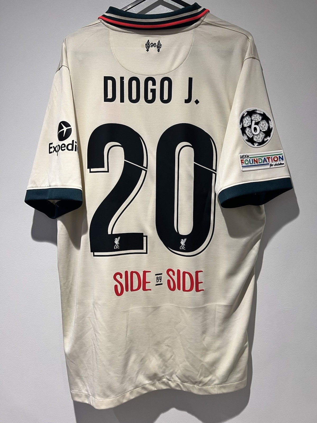 Original Liverpool 2021/22 Away Football Shirt #20 Diogo Jota Men Nike Large UCL