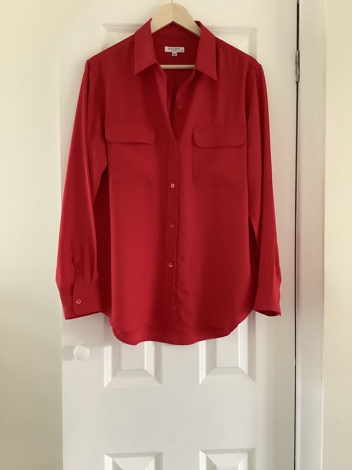 Equipment Femme Red Blouse - Size L | eBay