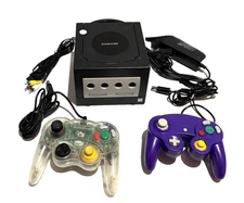 Nintendo GameCube Console DOL-001 + 2 Controllers , Charger, AV Cords TESTED