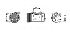 Klimaanlagen – Kompressor R 134a PAG 46 FDAK267 AVA QUALITY COOLING