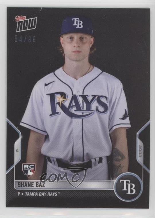 2022 Topps Now Road to Opening Day Black 54/99 Shane Baz #OD-60 Rookie RC 06p2