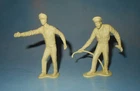 Vintage 1960s Marx 3 Inch Plastic Gas Station Service Attendants