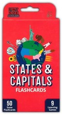 Deluxe States  Capitals Educational Flashcards - Includes 50 Jumbo Cards 
