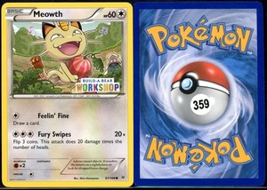 Meowth 67/108 Common Build A Bear Roaring Skies Pokemon NM