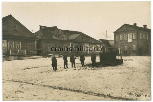 Genuine Photo soldiers RIR.8 at marketplace Corelitschi Belarus 1915