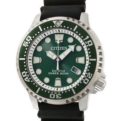 CITIZEN PROMASTER DIVER'S 200M BN0156-13W E168 GREEN DIAL ECO-DRIVE 44MM UHR
