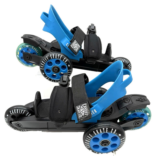 Cardiff Cruiser 3-wheel Skates Unisex Small Blue Adjustable with Shoulder Sling