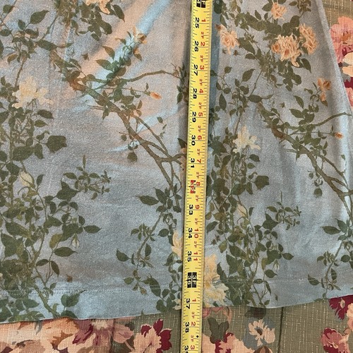 Peruvian Connection Dress Medium Short Sleeves Pima Cotton Floral Fairy Summer - Picture 13 of 13