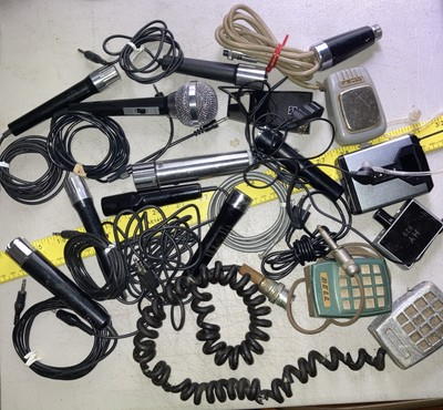 #ad Mixed Lot of Vintage Microphones Handy Admiral Bell Realistic Mics Electrophonic $45.00