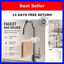 Kitchen Sink Sponge Holder Drain Rack Cloth Organizer Space Saving