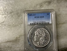 1891-CC Silver Morgan Dollar XF45