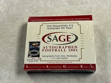 2001 SAGE AUTOGRAPHED FOOTBALL NFL Football Card Sealed Box! 12 Packs! BREES RC