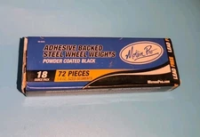 Motion Pro Adhesive Backed Steel Wheel Weights 1/4oz black open box. 17.3 oz