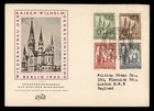 DR WHO 1953 GERMANY FDC BUILDING SEMI POST COMBO FIDACOS CACHET M77161