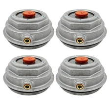 Set of 4 Steer Cast Aluminum Screw On Hub Cap  (Replaces Stemco 340-4075)