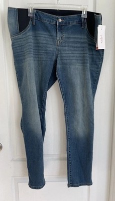 NWT Isabel Maternity Women's Medium Wash Under Belly Maternity Jeggings Size 14