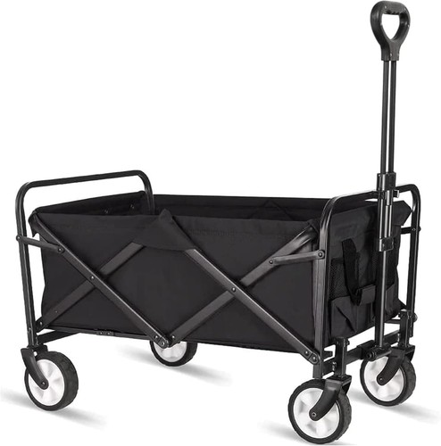 Collapsible Foldable Wagon, Beach Cart Large Capacity, Heavy Duty Folding, Co...