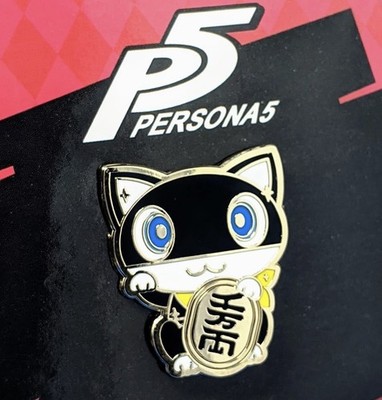 Atlus Persona 5 Royal Strikers Lucky Cat Morgana Mona Pin Figure PS4 Switch P5