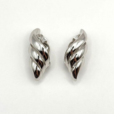 Rare CINER Vintage Silver Tone Earrings