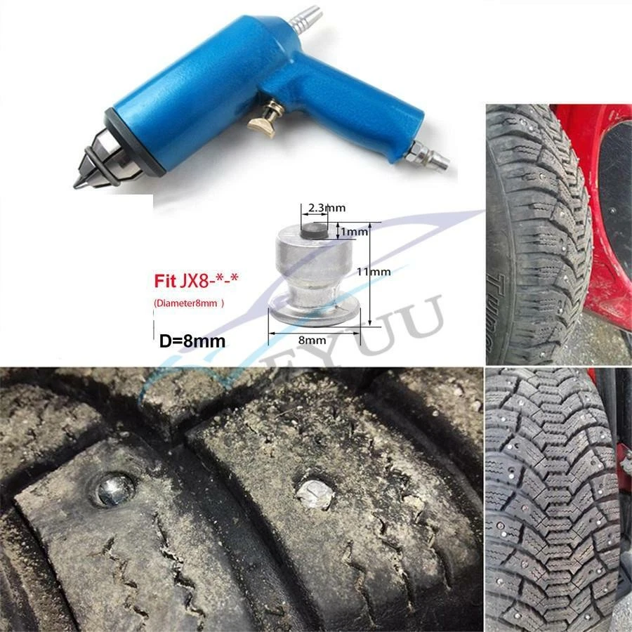 1000 Pcs 11mm Winter Wheel Car Tires Tyre Chains Studs Screw + Air Gun Tool Set - Image 3 of 4