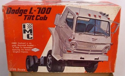 IMC DODGE L-700 TILT CAB WITH TRAILER SEMI TRUCK MODEL KIT 1:25 #118