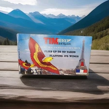 1985 Tim Bird G de Ruymbeke Wind Up Flying Bird Toy Made in France Vtg NOS