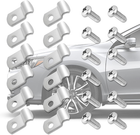12PCS Brake Line Clamp with 12PCS Screw Set,Stainless Steel 1/4" Brake Line Clip