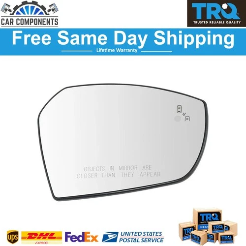 New Mirror Glass Blind Spot Indicator Heated Passenger Side RH For Ford Escape