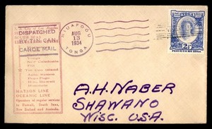 Mayfairstamps Toga 1934 Niuafoou Dispatch Tin Can Canoe Mail Cover aaz_38213