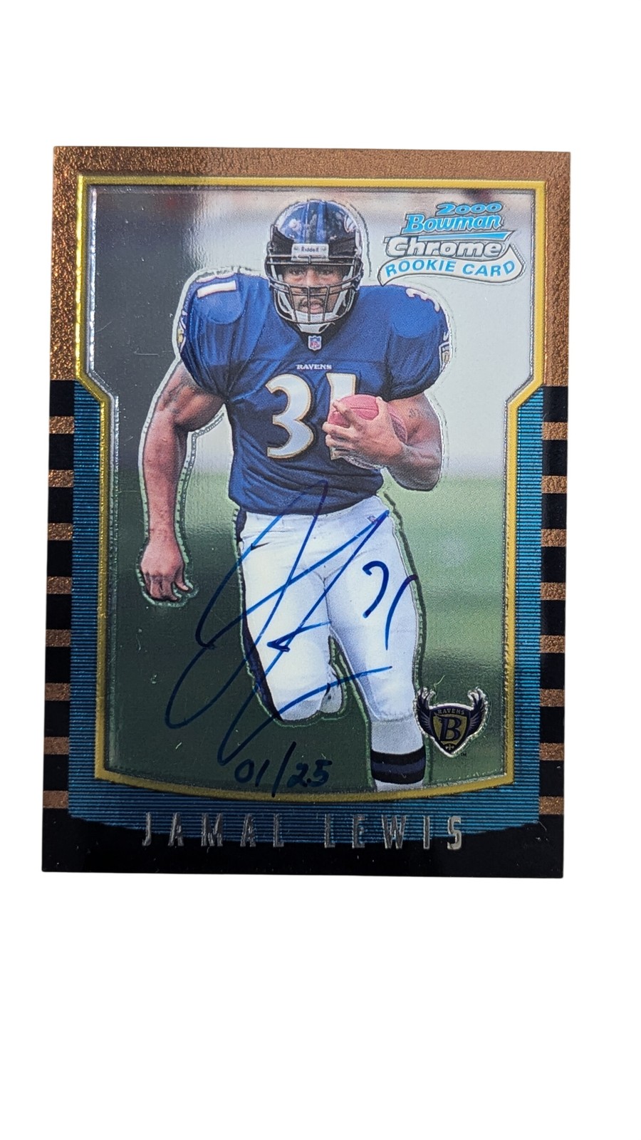Jamal Lewis Bowman Chrome #170 Autograph