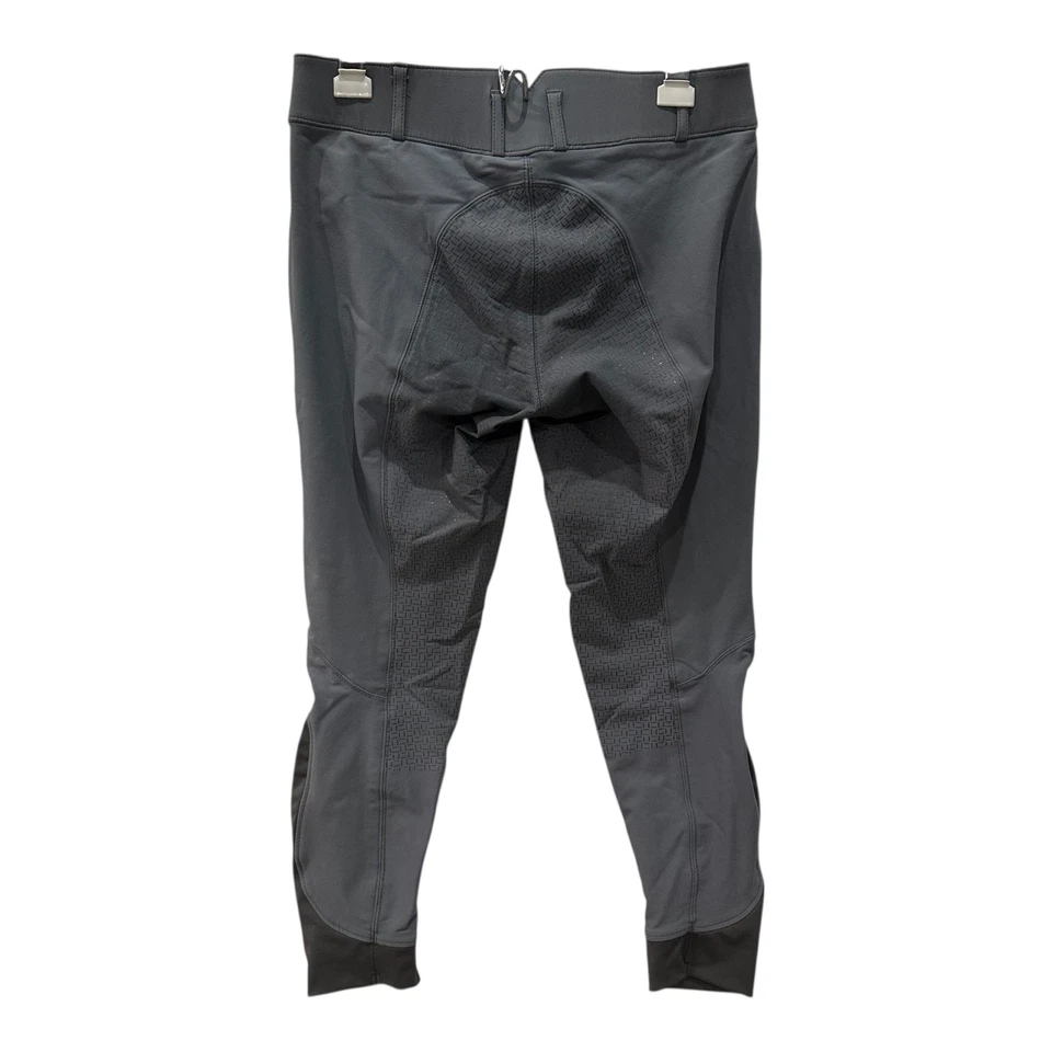 Tredstep Symphony Breeches Womens Gray Size 28R Knee Patch Mid Rise Riding Pants - Image 3 of 4