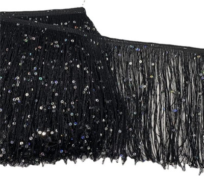 4'' Hoogram Sequin Chainette Tassel Fringe Trim by the Yard Garland Dance Costume