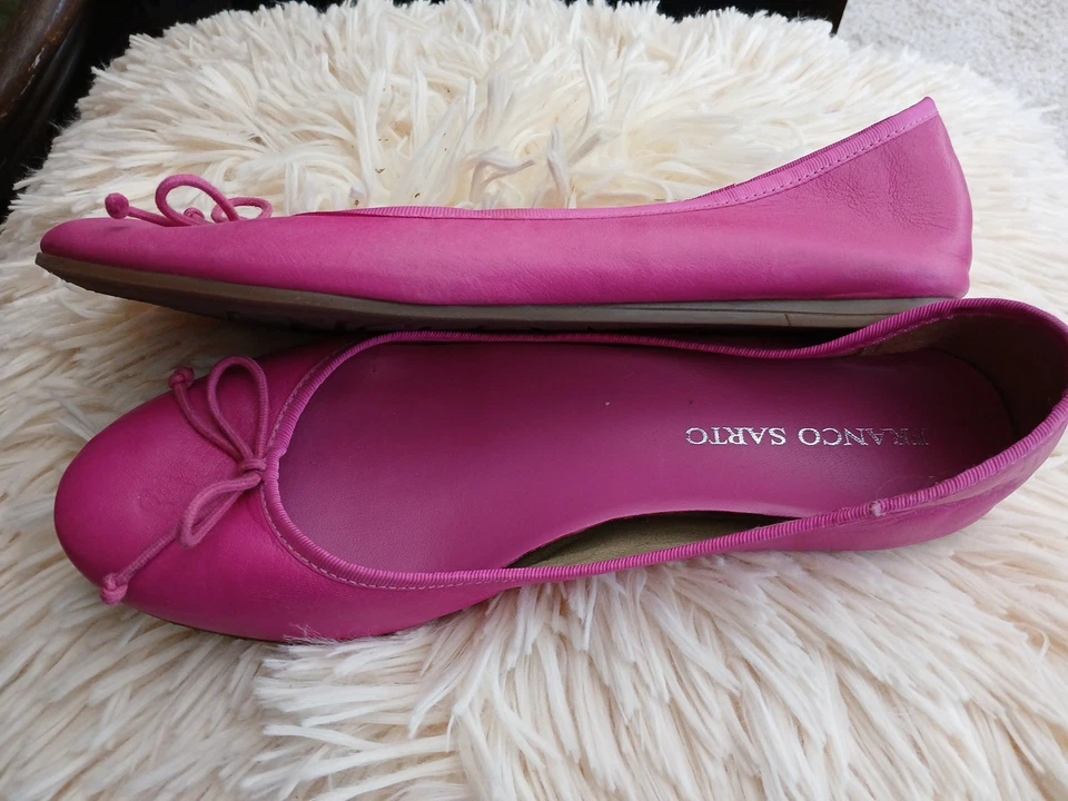 ✅ Sapatos femininos Franco Sarto 10m sem salto couro rosa negócios casual slip on ✅ - Imagem 4 de 4
