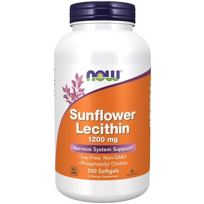 NOW Foods SunFlower Lecithin 1.200 mg 200 Weichkapseln, zellulär & nervös USA **
