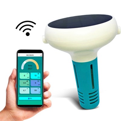Solar Schwimmbad Wasserqualitätsmesser 7-in-1 PH TDS Chlor Testgerät WiFi