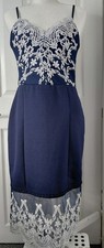 Lipsy London Michelle Keegan Navy Lace Midi Bodycon Dress UK 12 Wedding Party