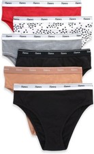 Hanes womens Originals Hi-leg Panties Breathable Stretch Cotton Underwear 6 Pack