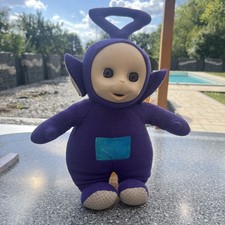 Vintage Teletubbies Tinky-Winky Plüsch Stofftier Puppe Schlafaugen Geräuschen
