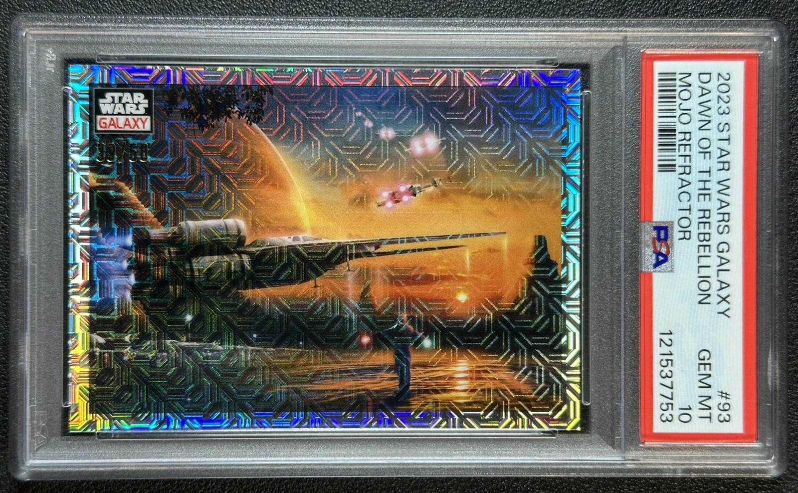 DAWN OF THE REBELLION 2023 TOPPS CHROME STAR WARS GALAXY 93 MOJO REFRACTOR 39/50